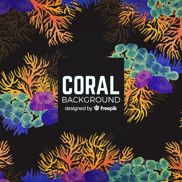 Aquarell Korallen Hintergrund
