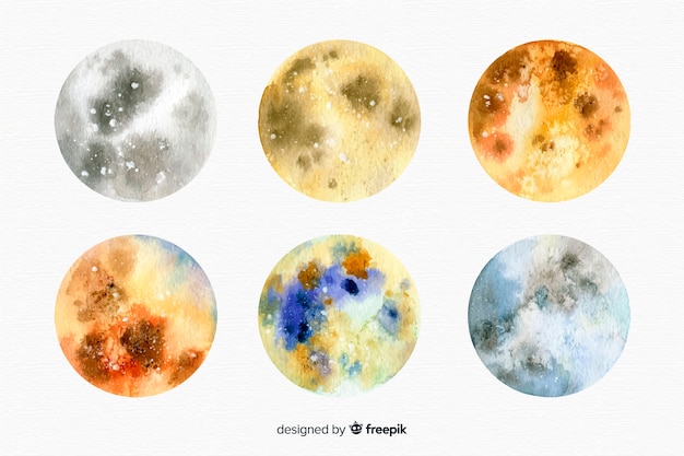 Aquarell Mond Design-Sammlung
