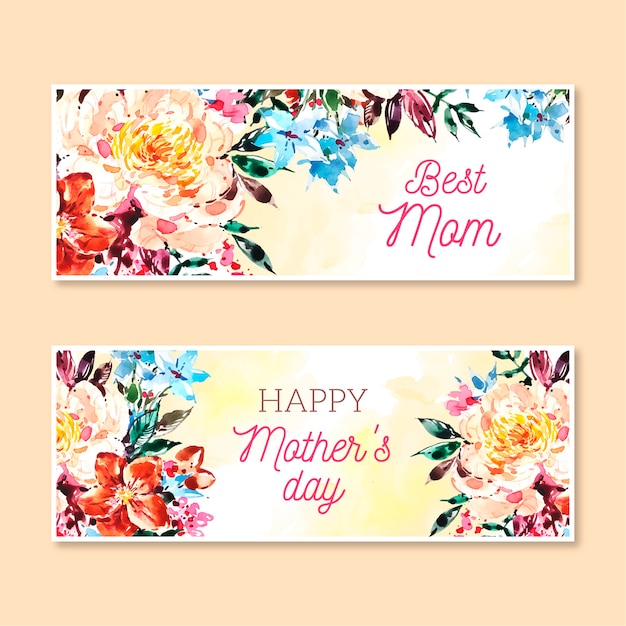 Aquarell muttertag banner