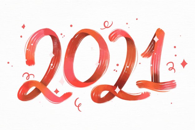 Aquarell Neujahr 2021 Hintergrund