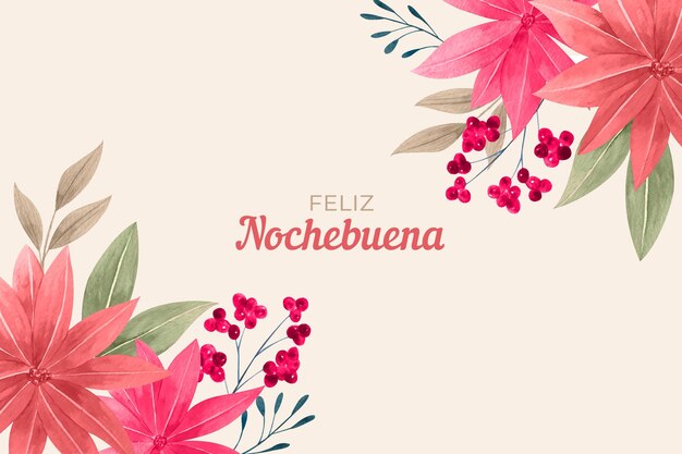 Aquarell nochebuena Hintergrund