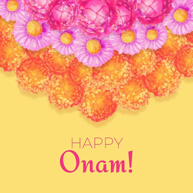 Aquarell onam blumendekoration