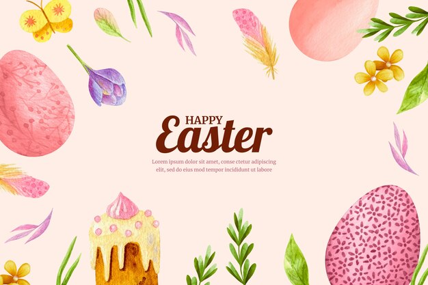 Aquarell Ostern Hintergrund