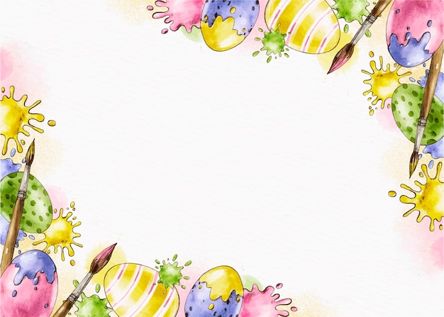 Kostenloser Vektor aquarell ostern hintergrund