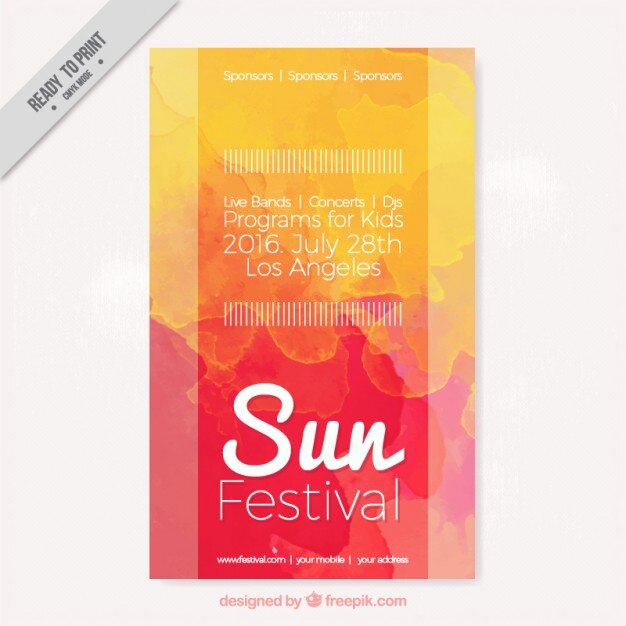 Aquarell Sommerfest Flyer