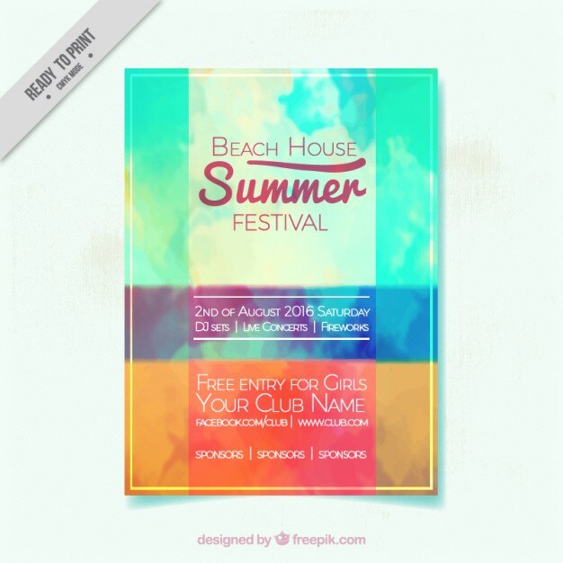 Aquarell Sommerfest Flyer