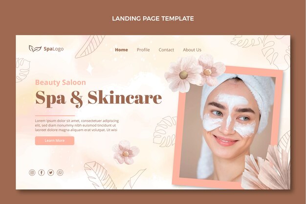 Aquarell Spa-Landingpage