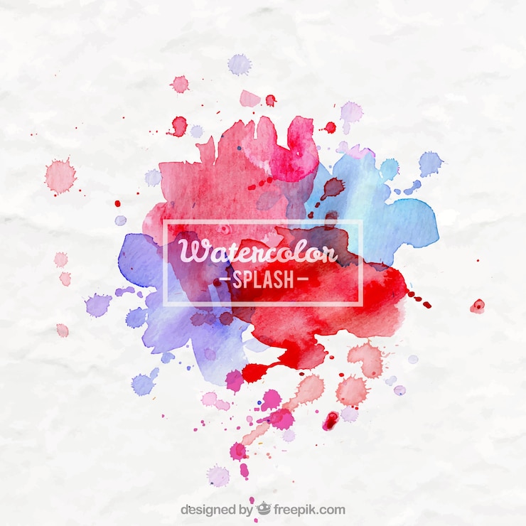 Kostenlose Vektor aquarell splahes