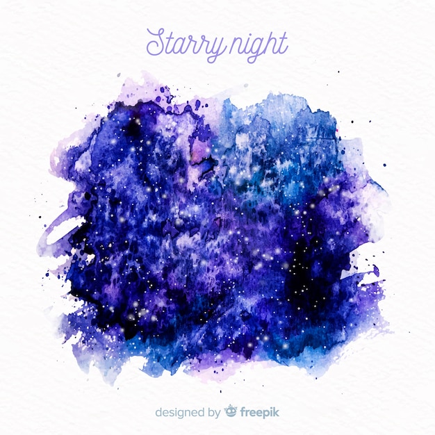 Aquarell sternenklare Nacht Hintergrund