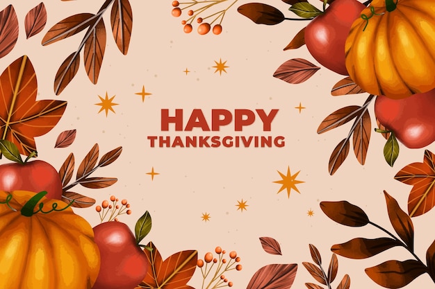 Aquarell Thanksgiving-Hintergrund