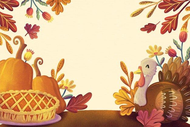 Aquarell Thanksgiving-Hintergrund