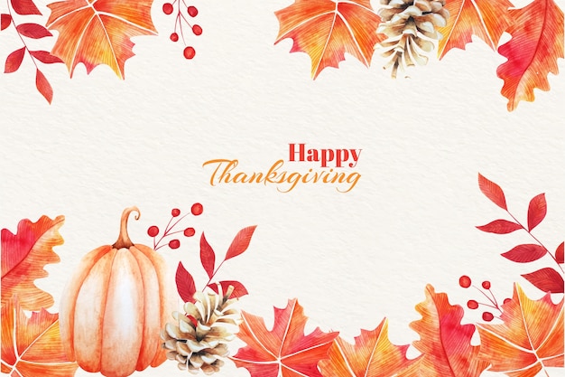 Aquarell Thanksgiving Hintergrund