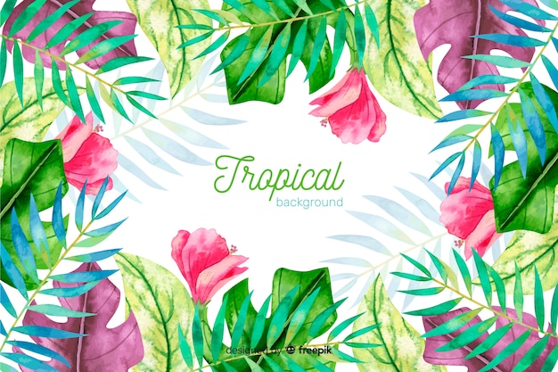 Aquarell tropischen Hintergrund