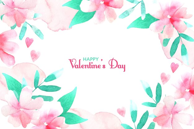 Aquarell valentinstag hintergrund