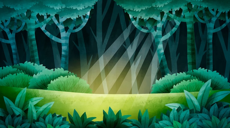 Kostenlose Vektor aquarell waldlandschaft