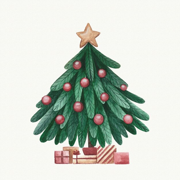 Aquarell Weihnachtsbaumschmuck