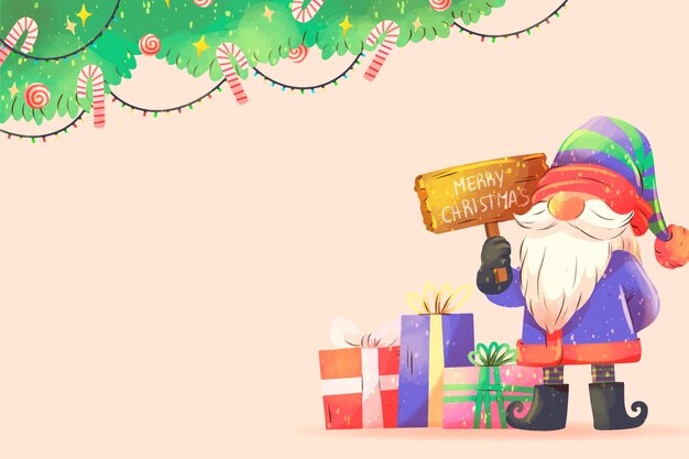 Aquarell Weihnachtszeit Hintergrund
