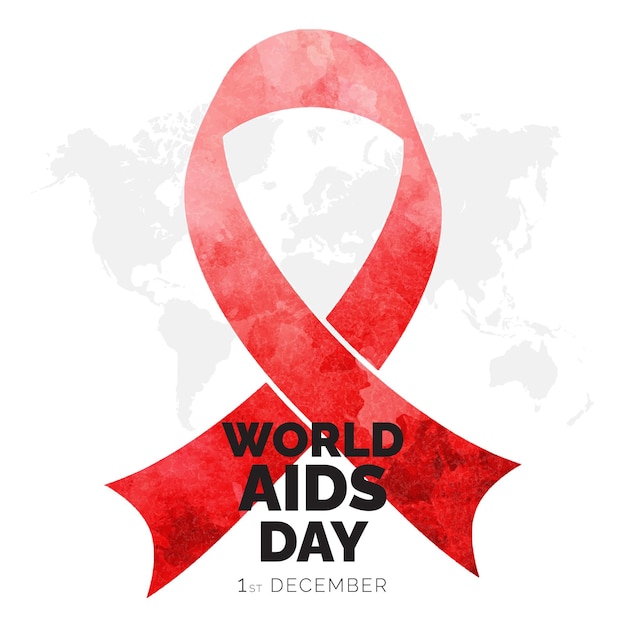 Aquarell Welt-Aids-Tag-Hintergrund