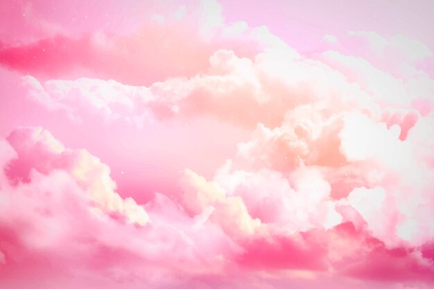Aquarell Zuckerbaumwollwolken Hintergrund