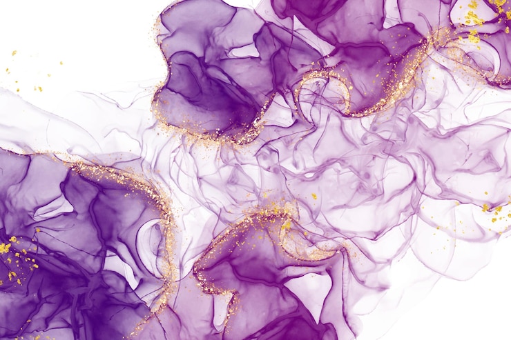 Kostenlose Vektor aquarellhintergrund mit goldener folie