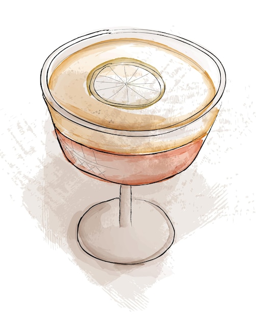 Aquarellillustration mit cocktailgetränken