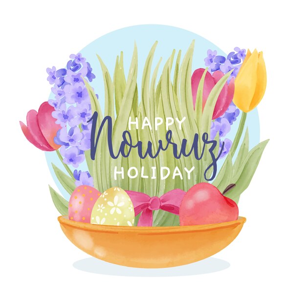 Aquarellstil für nowruz Ereignis