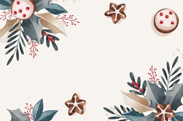 Kostenlose Vektor aquarellweihnachtshintergrund