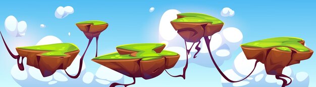 Arcade-Spiel-Landschaft mit Inselplattform