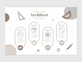 Kostenloser Vektor architekten-infografik-template-design