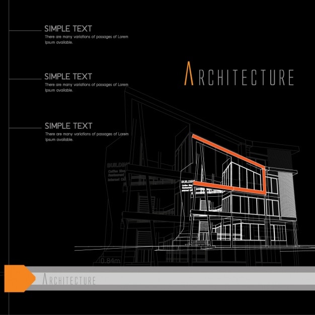 Kostenloser Vektor architektur hintergrund design