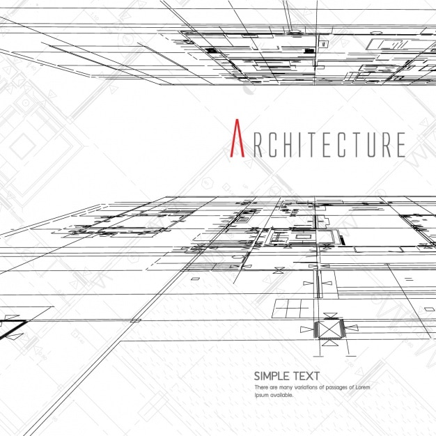 Kostenlose Vektor architektur hintergrund design