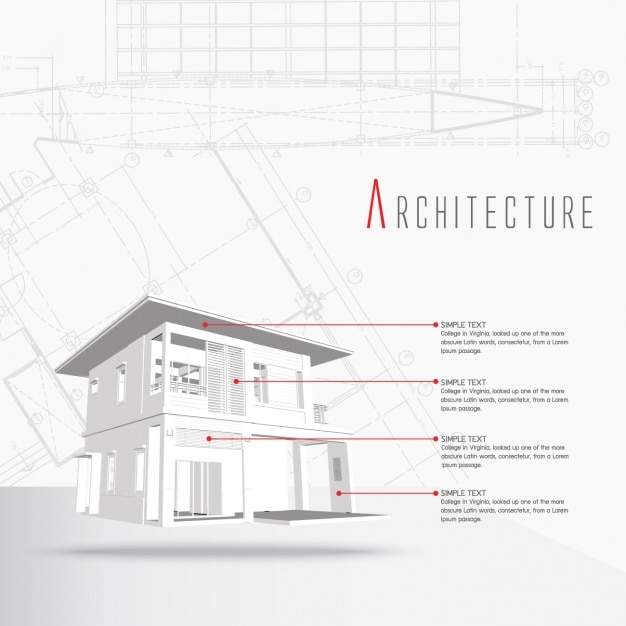 Kostenloser Vektor architektur infografik-vorlage