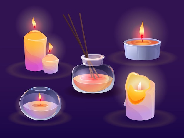 Aroma-candle- und duftdiffusorsatz