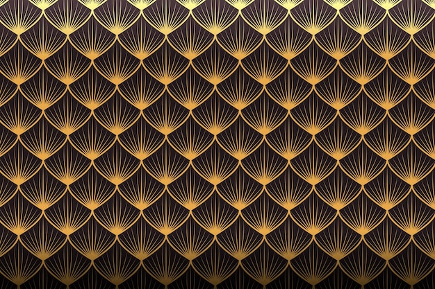 Art-deco-farbverlaufsmuster mit goldenen details
