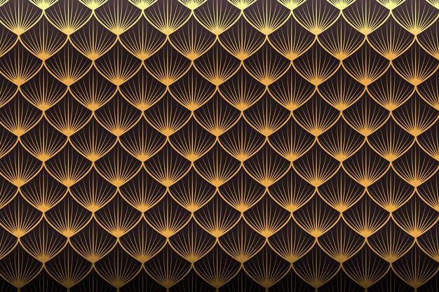 Art-Deco-Farbverlaufsmuster mit goldenen Details