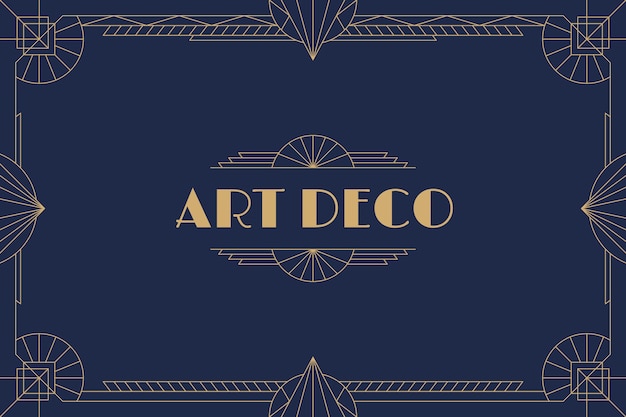 Art-Deco-Hintergrund im flachen Design