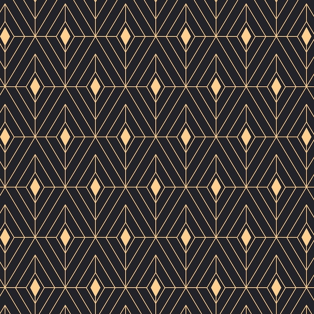 Art-Deco-Muster im flachen Design