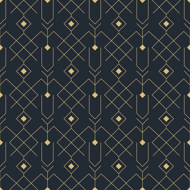 Art-Deco-Muster im flachen Design