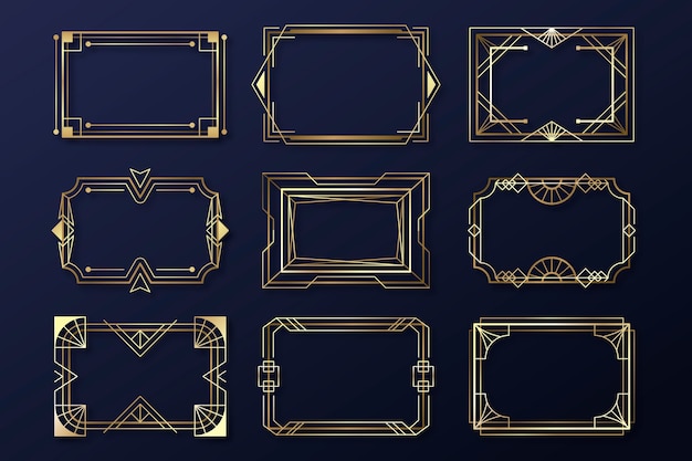 Art-Deco-Rahmendesign-Set