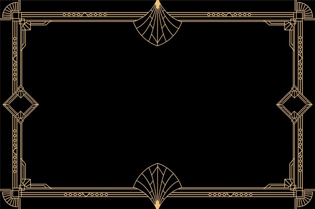 Art-Deco-Retro-Hintergrund flaches Design