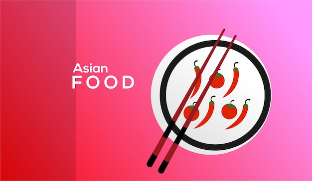 Asiatischer food-design-hintergrund minimalistisch