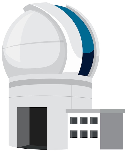 Kostenloser Vektor astronomiethema mit planetariumsgebäude