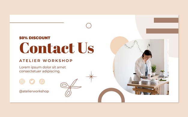 Atelier Wohnung minimale Facebook-Werbung