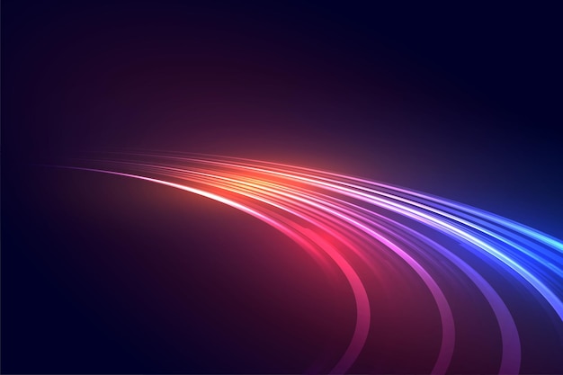 atemberaubende und leuchtende Lichtspur Banner Kunst der dynamischen Bewegung