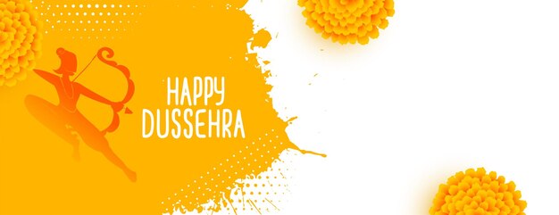 Attraktive glückliche traditionelle gelbe Fahne von Dussehra