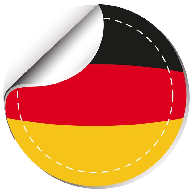 Aufkleberdesign für Deutschlandflagge