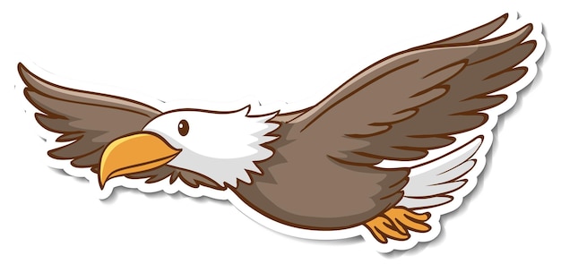 Aufkleberdesign mit einem isolierten Adler