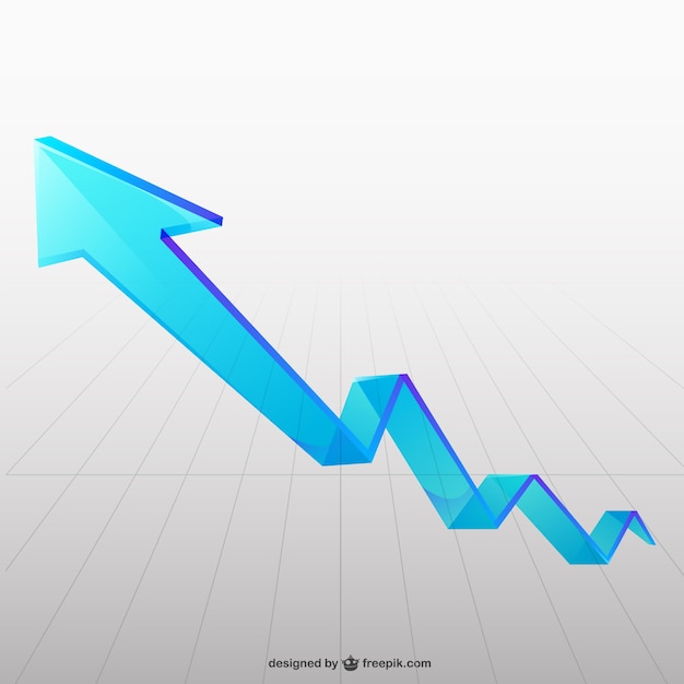Kostenloser Vektor aufsteigend pfeil