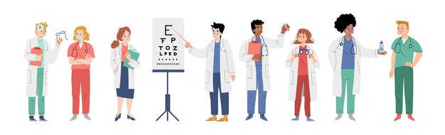 Augenärzte und Krankenschwestern medizinisches Personal