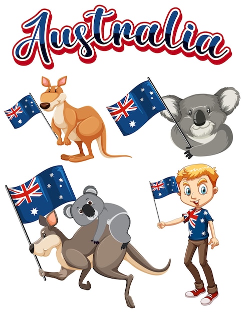 Australien-tag-banner-set